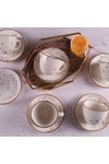 Tulü Porselen Luna2 Reaktif-46 6 Piece 12 Piece Tea Cup Set 1