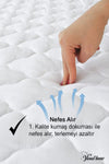 Vionel Home 100% Cotton Quilted, Fitted Full Edge, Waterproof, Single, Double Baby Mattress Protector Pad 5