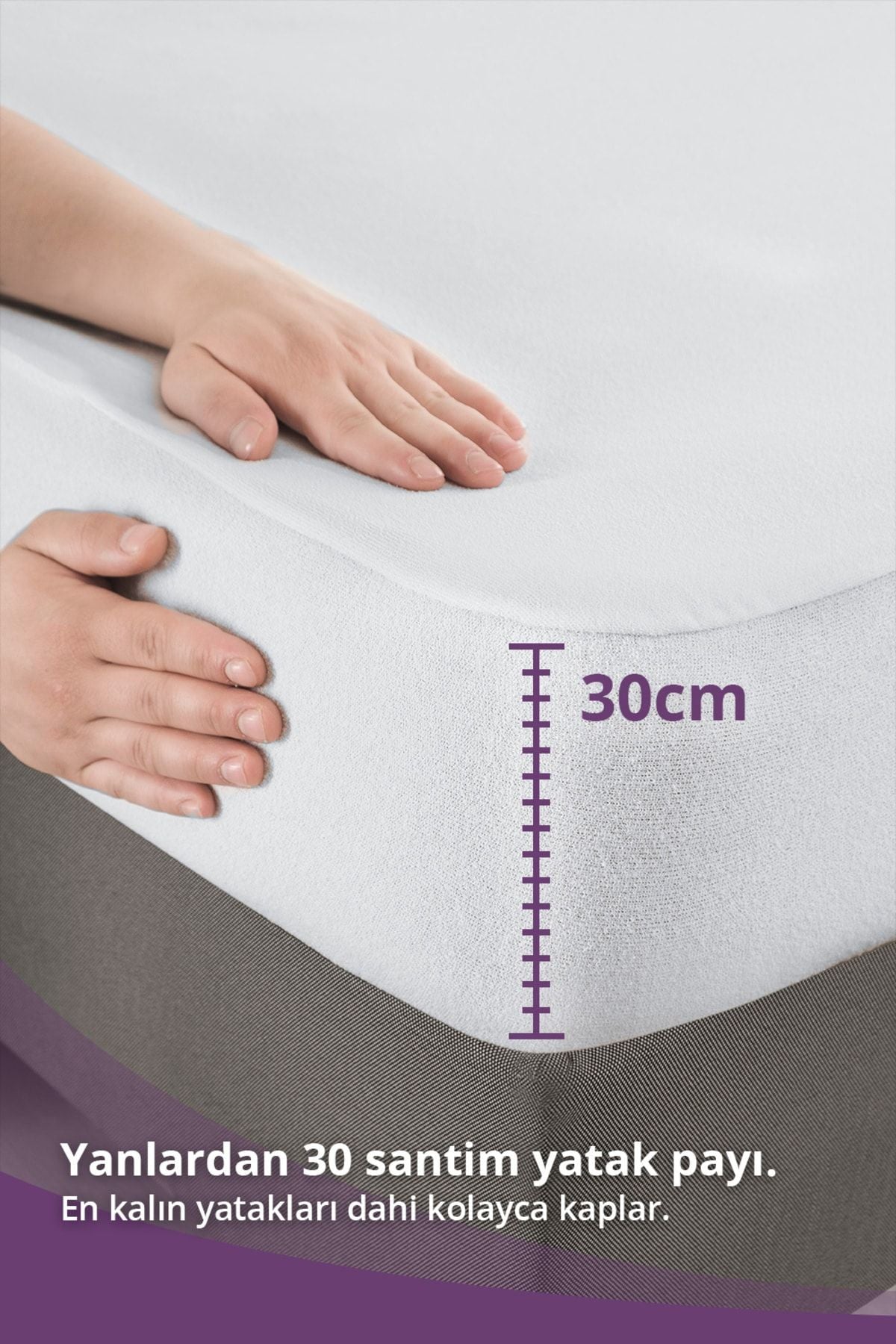 VAVEY Waterproof, Non-Absorbent, Breathable Mattress Protector 160x200cm Fitted 30cm 3