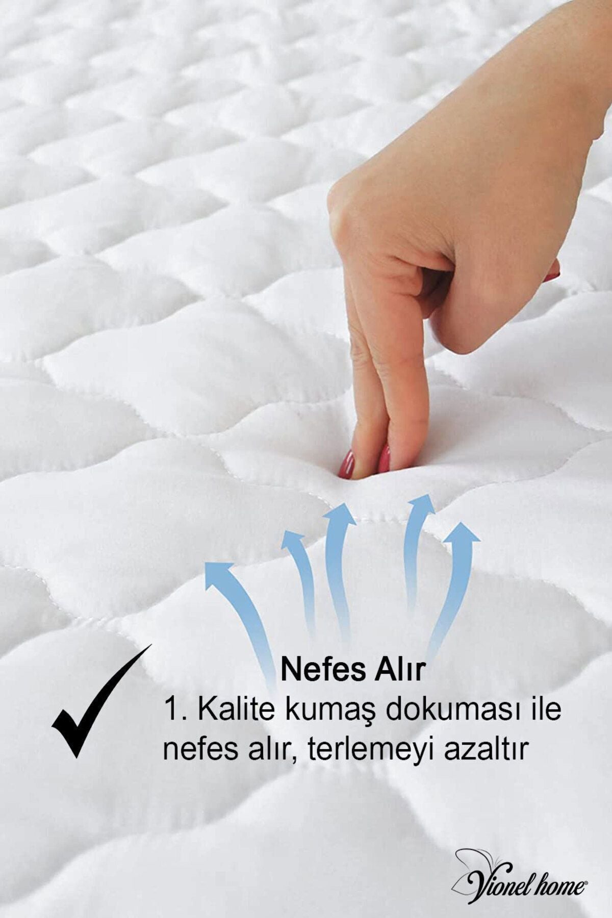 Vionel Home %100 Cotton Quilted, Waterproof Mattress Protector, Baby and Child, Crib Mattress Protector 6