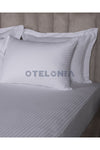 Otelonia Luxury Hotel Series Striped Cotton Satin Fitted Sheet 6