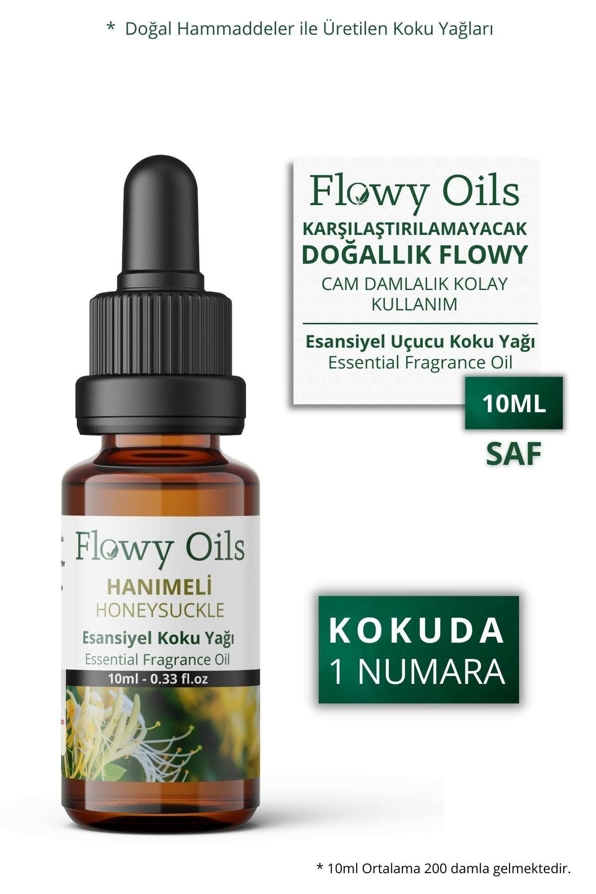 Flowy Oils Honeysuckle Pure Essential Fragrance Oil 10ml 1