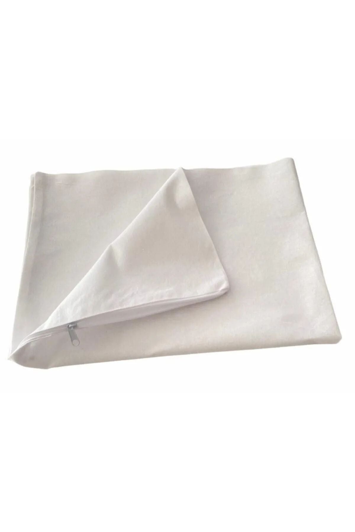 PERDELİNE Zippered White Pillow Inner Cover (1 Piece) (Bolster, Mattress) Size 50x70 Cm 1