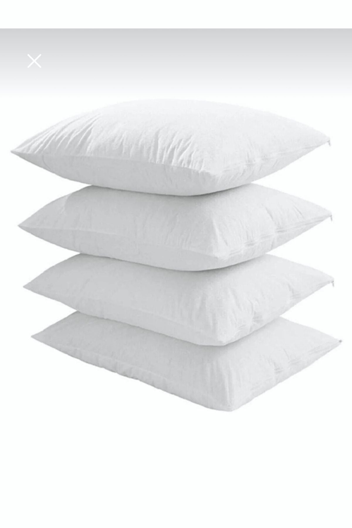 PERDELİNE Zippered White Pillow Inner Cover (1 Piece) (Bolster, Mattress) Size 50x70 Cm 2