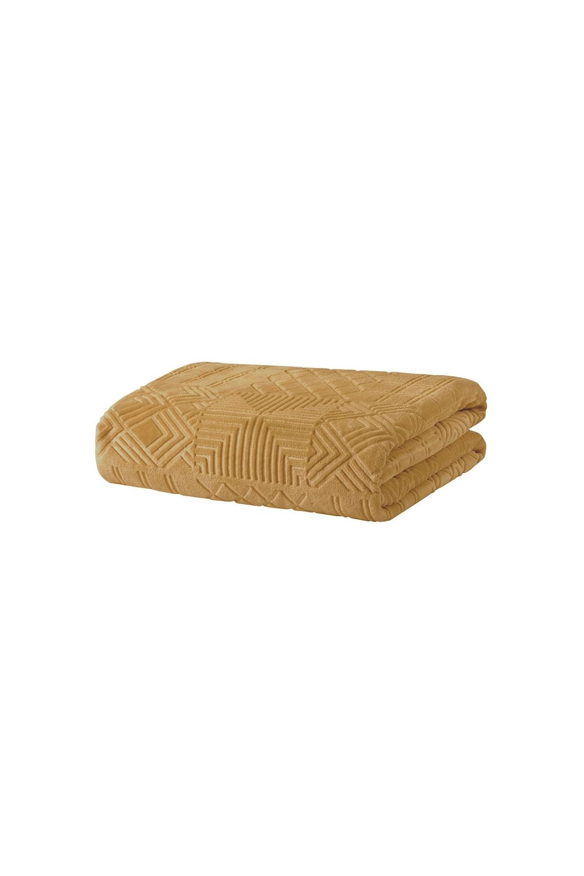 Yataş Nova Double-Sided Emboss Blanket - Mustard 3