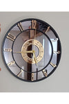 Estetik Mirrored Wall Clock (Gold Numbers) 1