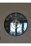 Estetik Mirrored Wall Clock (Gold Numbers) 3