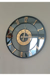 Estetik Mirrored Wall Clock (Gold Numbers) 4