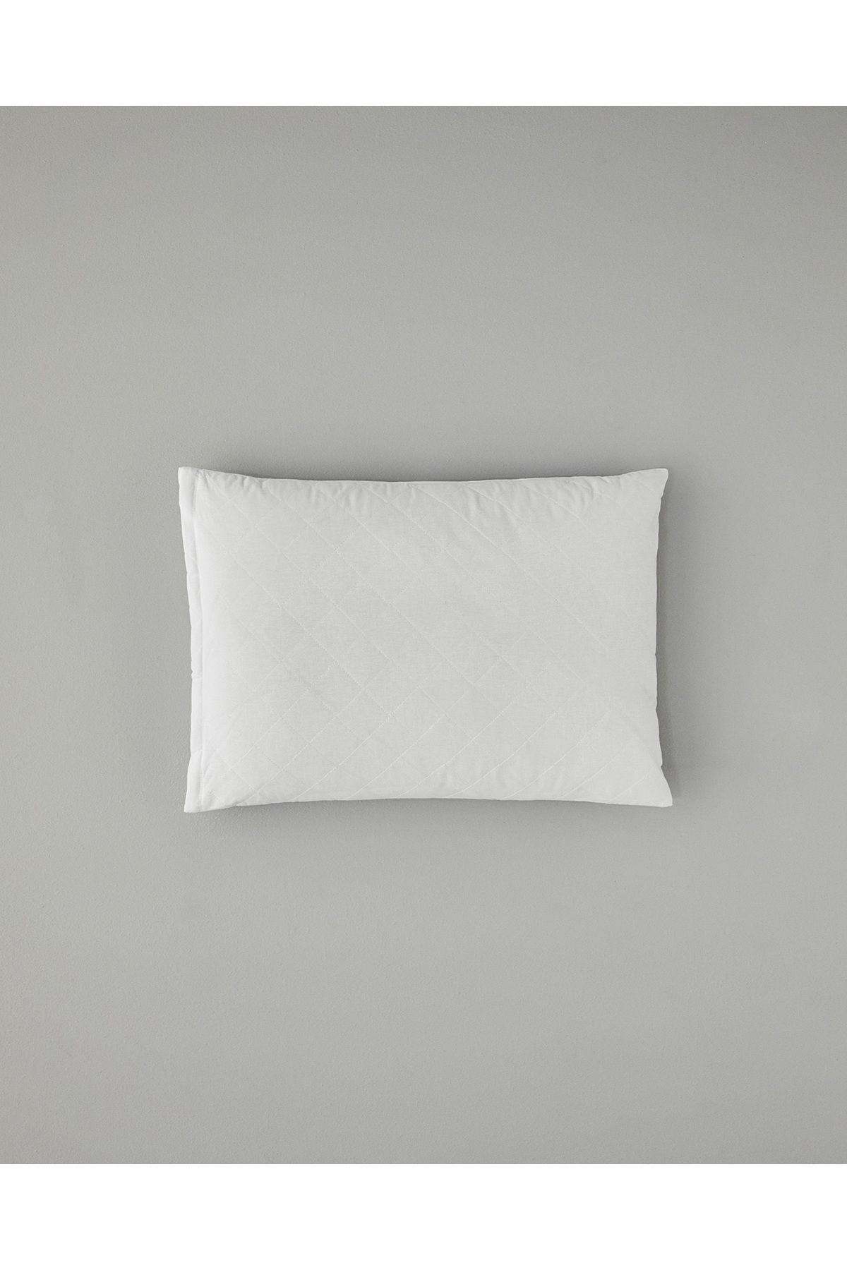 English Home Cotton Quilted Pillow Protector White 1