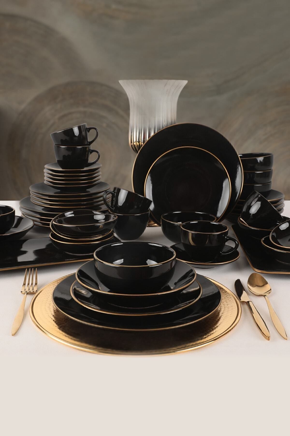 Keramika Ege Gold Dinner/Breakfast Set 44 Pieces 6 Person 1