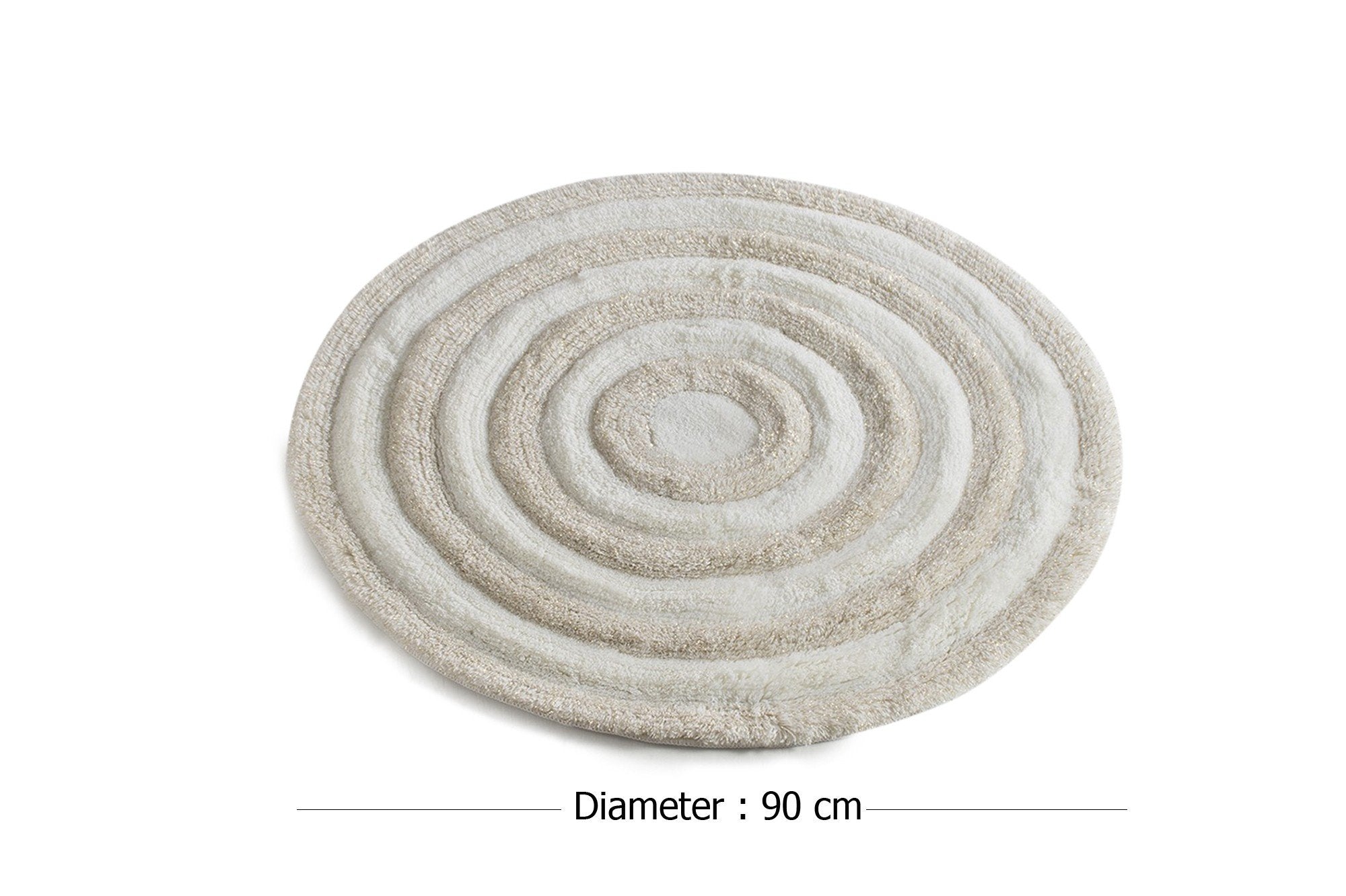 Acrylic Bathmat Round - Ecru Ecru 351ALS1002 4