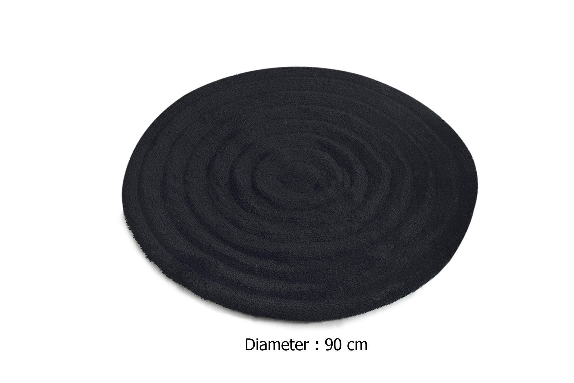 Acrylic Bathmat Round - Black Black 351ALS1006 4