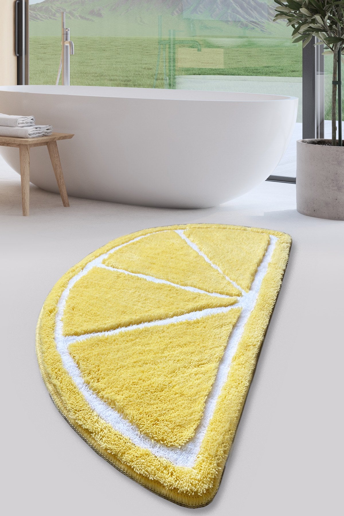 Acrylic Bathmat Limon - Yellow Yellow 351ALS1061 1