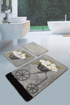 Acrylic Bathmat Set (3 Pieces) Alacati - Grey Multicolor 351ALS2009 1