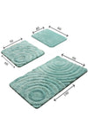 Acrylic Bathmat Set (3 Pieces) Wave - Mint Mint 351ALS2019 4