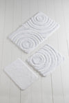 Acrylic Bathmat Set (3 Pieces) Wave - White White 351ALS2028 2