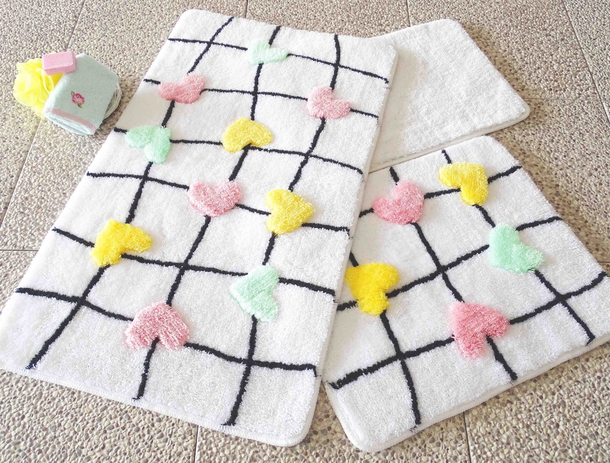 Acrylic Bathmat Set (3 Pieces) Kalbim - Multicolor Multicolor 351ALS2031 1