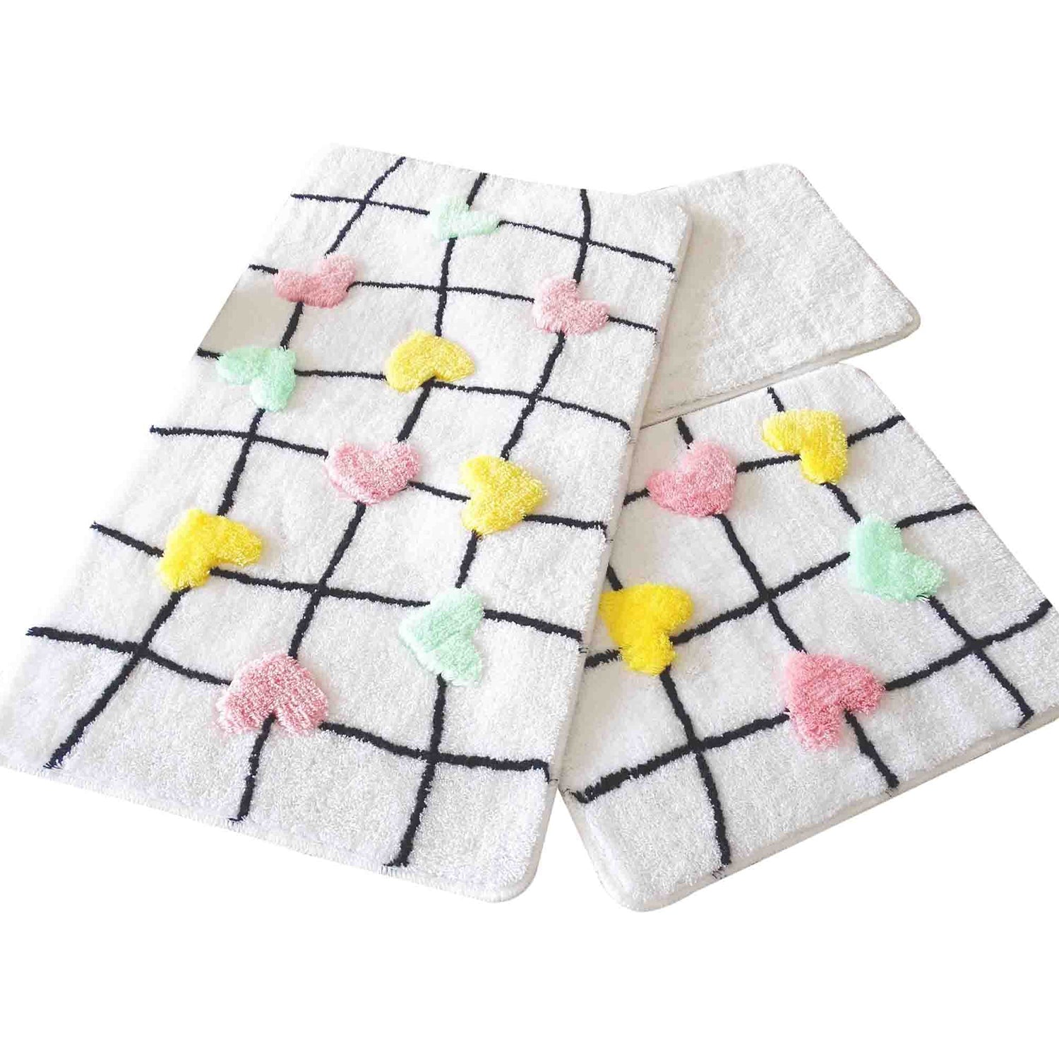 Acrylic Bathmat Set (3 Pieces) Kalbim - Multicolor Multicolor 351ALS2031 2