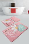 Acrylic Bathmat Set (3 Pieces) Ponte - Pink Multicolor 351ALS2088 1