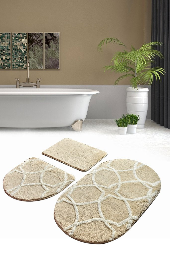 Acrylic Bathmat Set (3 Pieces) Bonne - Rock Multicolor 351ALS2113 1