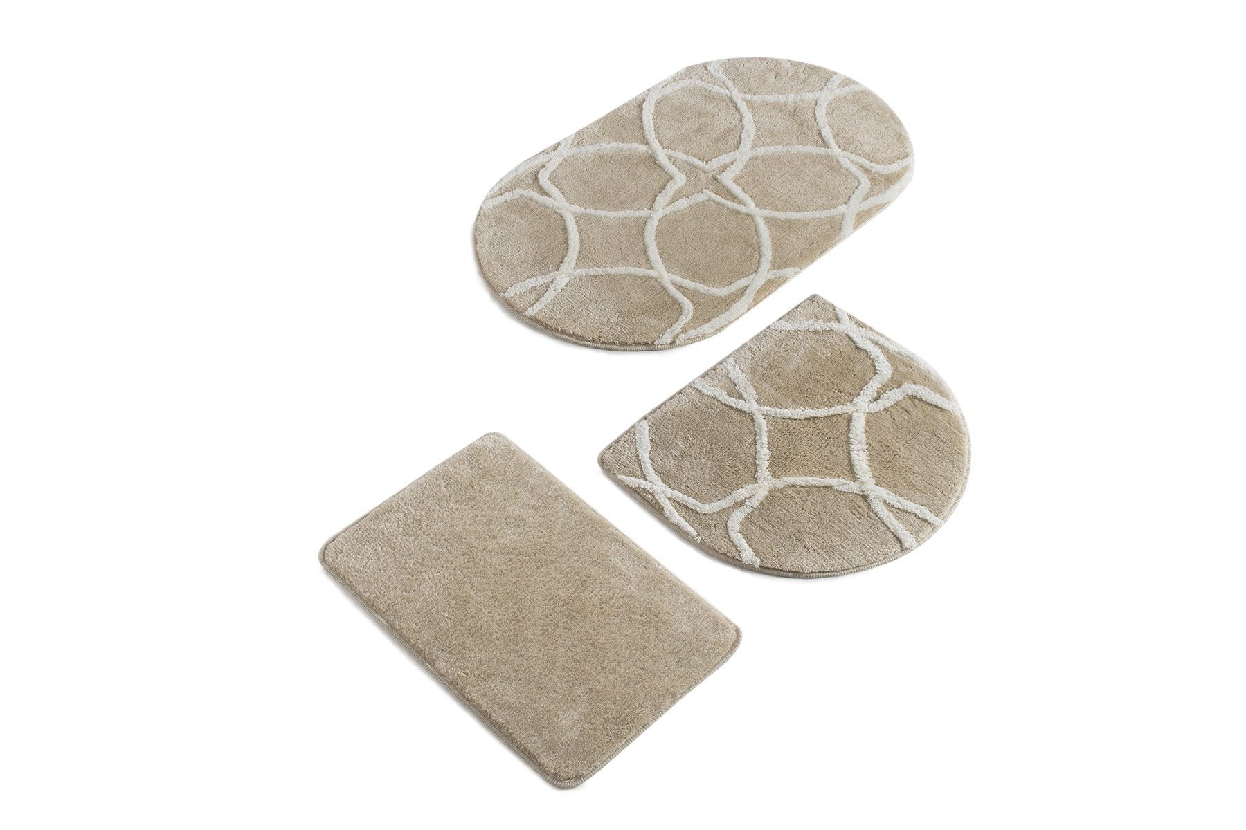 Acrylic Bathmat Set (3 Pieces) Bonne - Rock Multicolor 351ALS2113 3