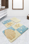 Acrylic Bathmat Set (3 Pieces) Deniz Yildizi - Blue Multicolor 351ALS2125 1