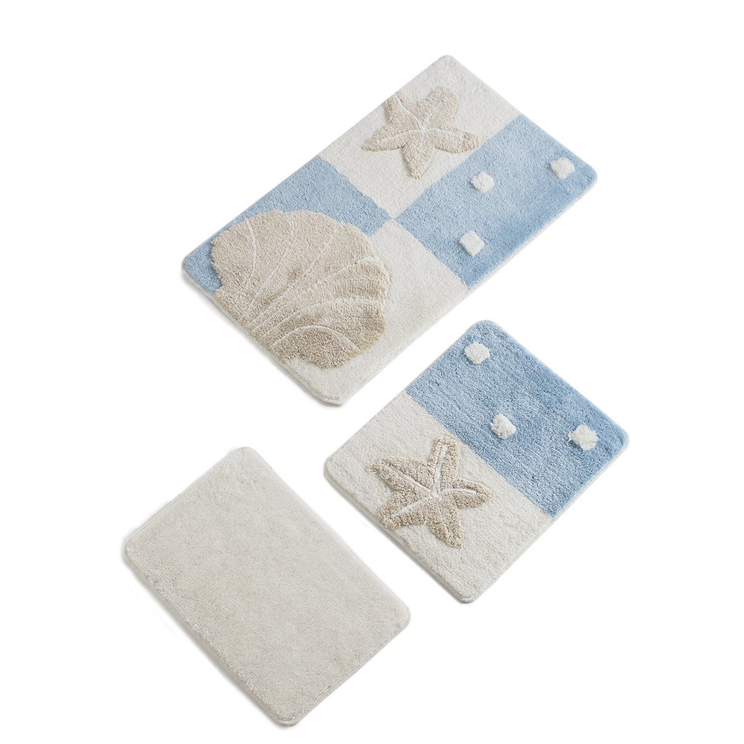 Acrylic Bathmat Set (3 Pieces) Deniz Yildizi - Blue Multicolor 351ALS2125 3