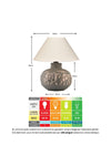 Yalili Seramik Filli Seramik Grey Lamp 3