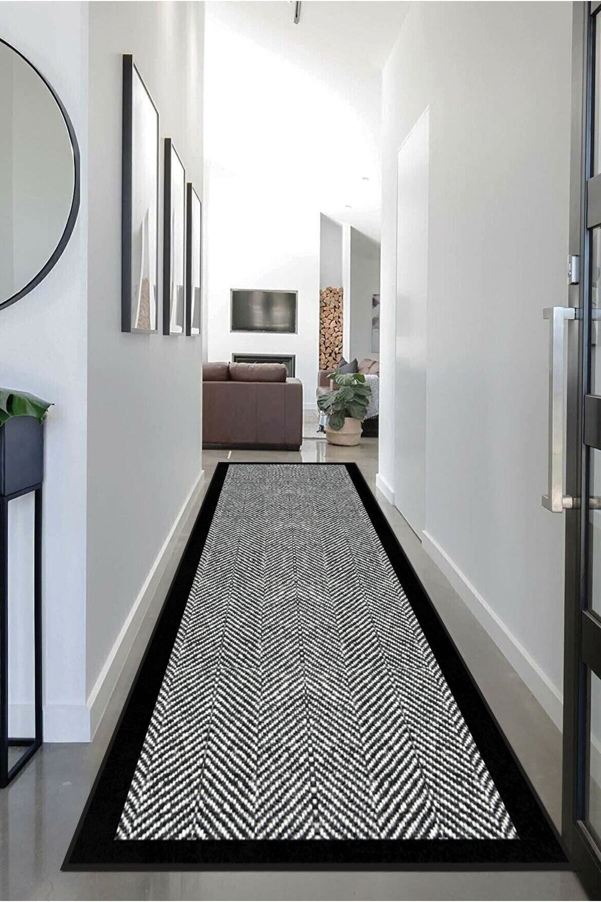 İNCİTEKS Digital Print Four Seasons Non-Slip Base Washable Runner Corridor Kitchen And Living Room Rug 3