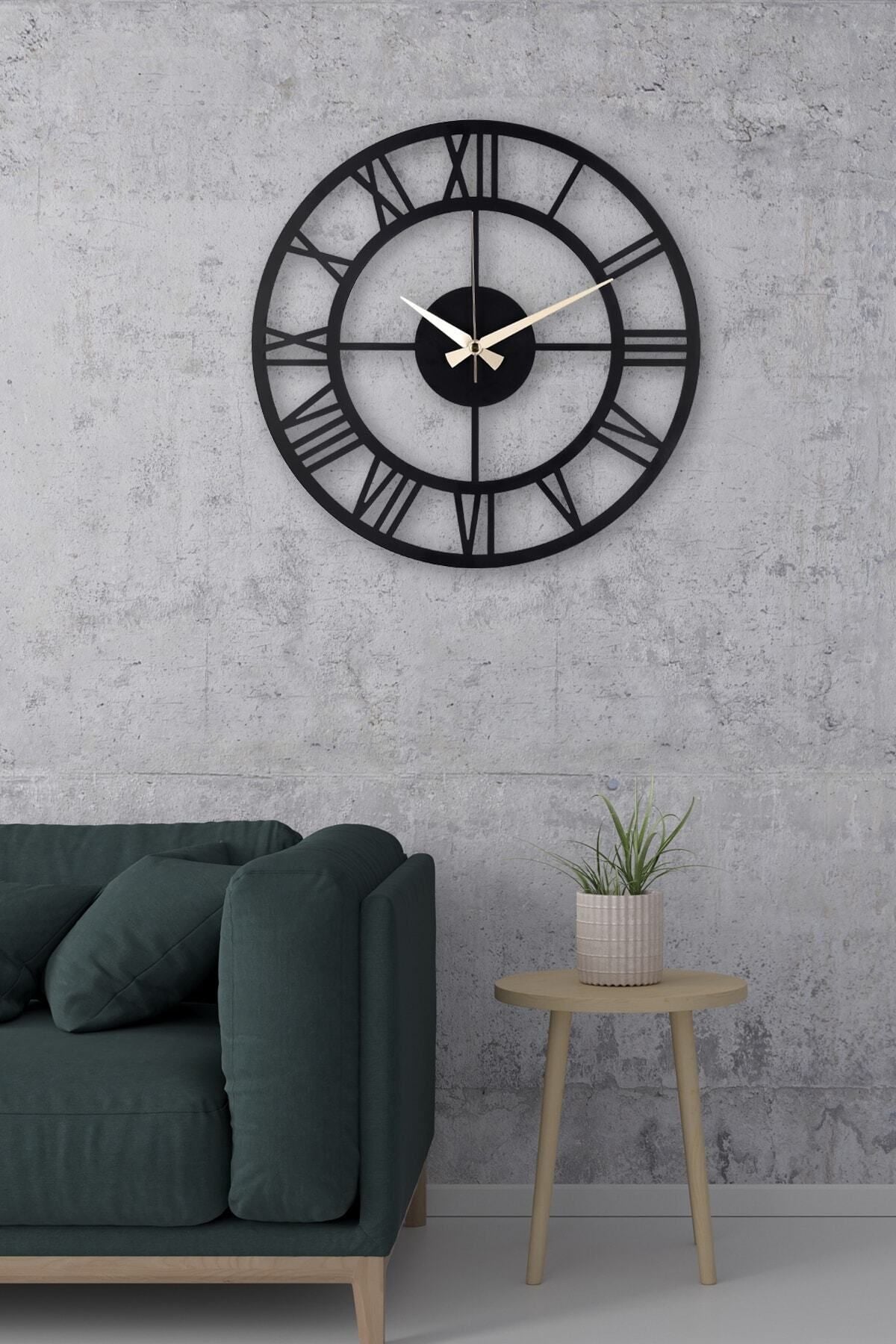 Muyika Design Muyika Roma New Collection Decorative Black Metal Wall Clock 41x41cm Mds-41 3