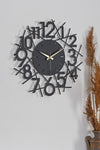 Muyika Design Muyika Lineal Yeni Koleksiyon Decorative Metal Black Wall Clock 41x41cm Mds-41 1