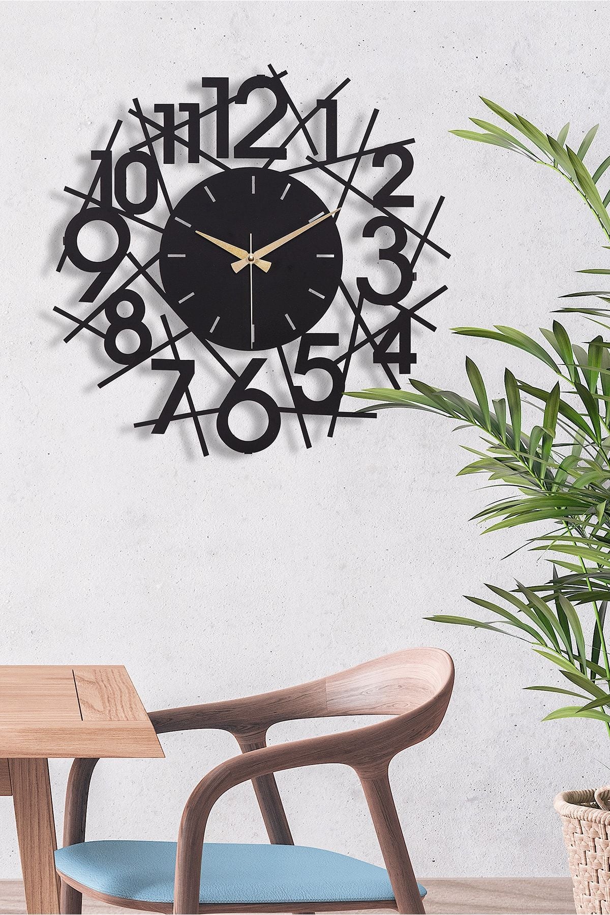 Muyika Design Muyika Lineal Yeni Koleksiyon Decorative Metal Black Wall Clock 41x41cm Mds-41 2