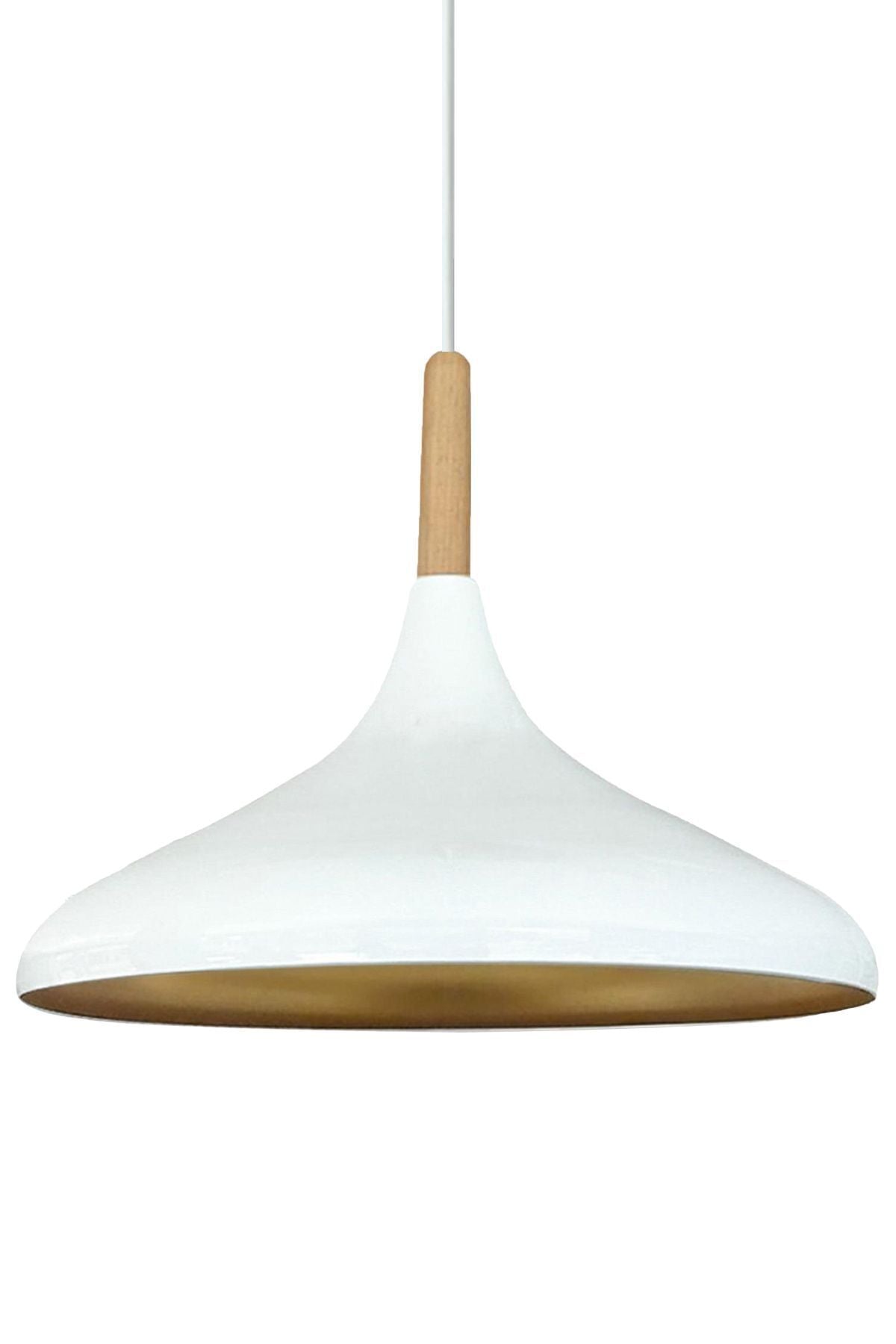 Bamyum White Champion Wooden Single Pendant Chandelier for Living Room, Kitchen, Cafe, Boutique 7