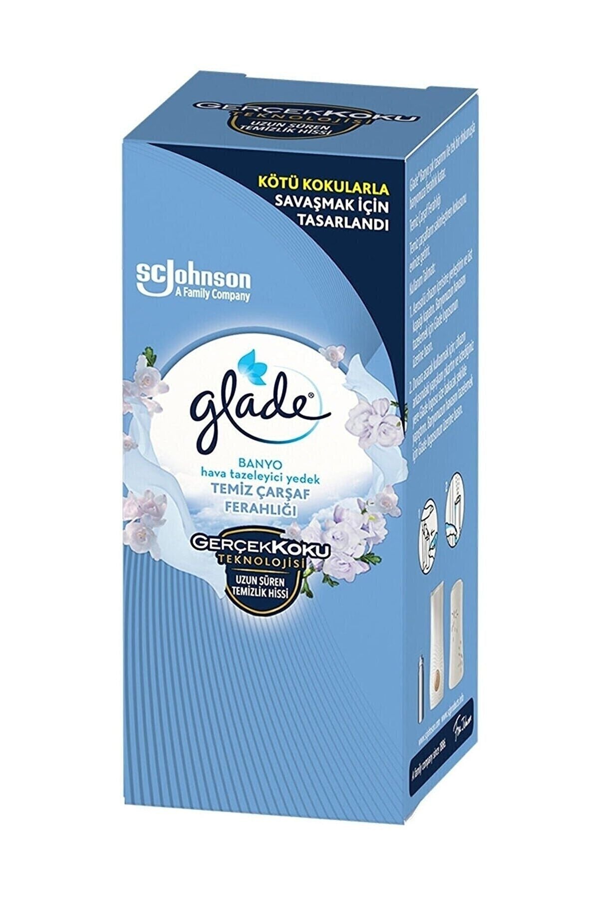 Glade Bathroom Air Freshener Refill Clean Linen Freshness 10 Ml 2 Pieces + Lavender Freshness 10 Ml 2 Pieces 3