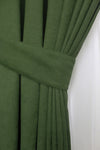 Home Color Home Green Honeycomb Velvet Textured Curtain Plain Stitched with Extra Pleat 1st Class Quality 3