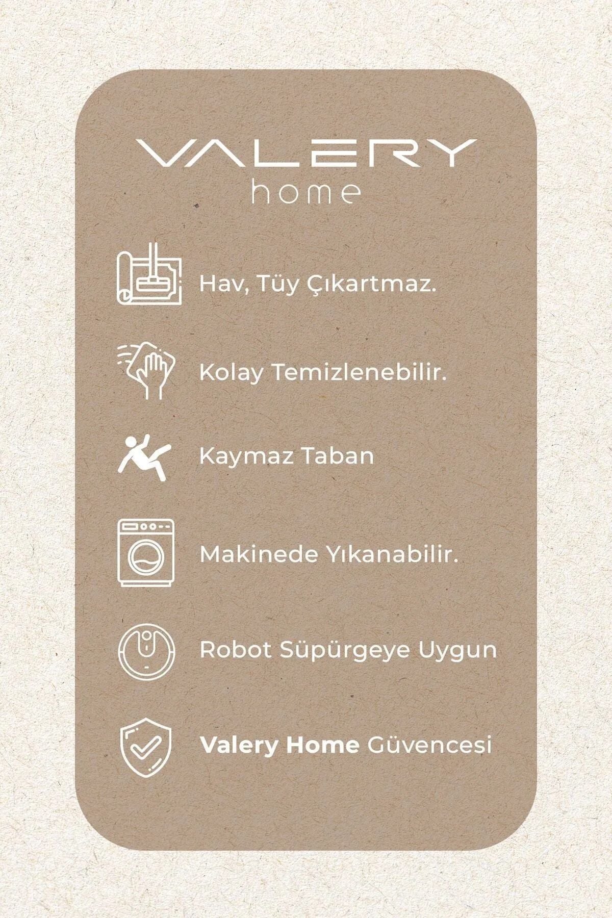 Valery Home Vl Comfort Ponpon Saçaklı Peluş Düz Yolluk Beyaz 8