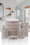 Okyanus Home Diamond Vizon Click Lid 5-Piece Bathroom Set 4