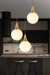 Apliqa Damla 3 Light Round Antique Modern Pendant Light for Kitchen, Living Room, and Lounge 1