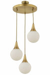 Apliqa Damla 3 Light Round Antique Modern Pendant Light for Kitchen, Living Room, and Lounge 3