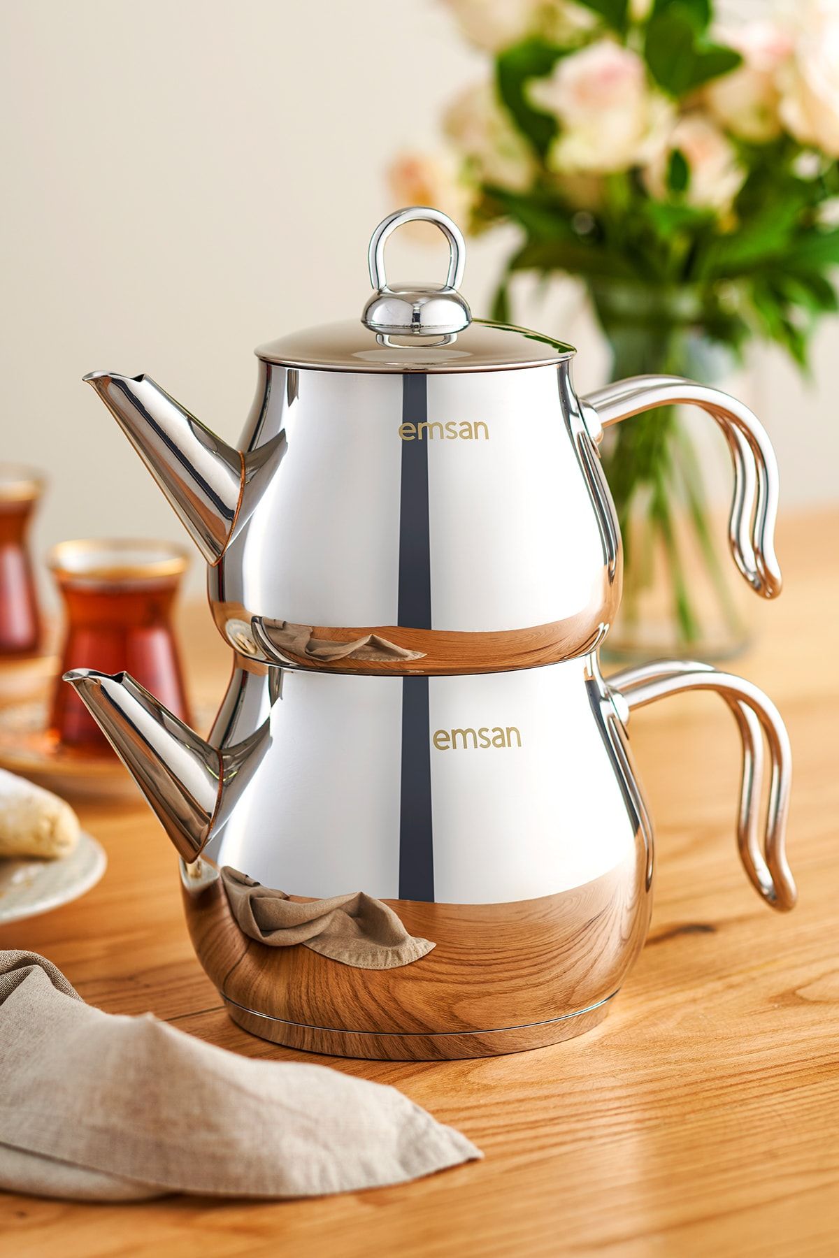 Emsan Lina Midi Tea Kettle Set Inox 1