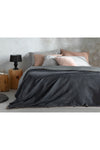 English Home Plain Cotton Double Blanket 200x220 Cm Grey-Anthracite 2