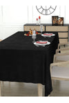 Perle Daily Series Velvet Textured Black Tablecloth 3