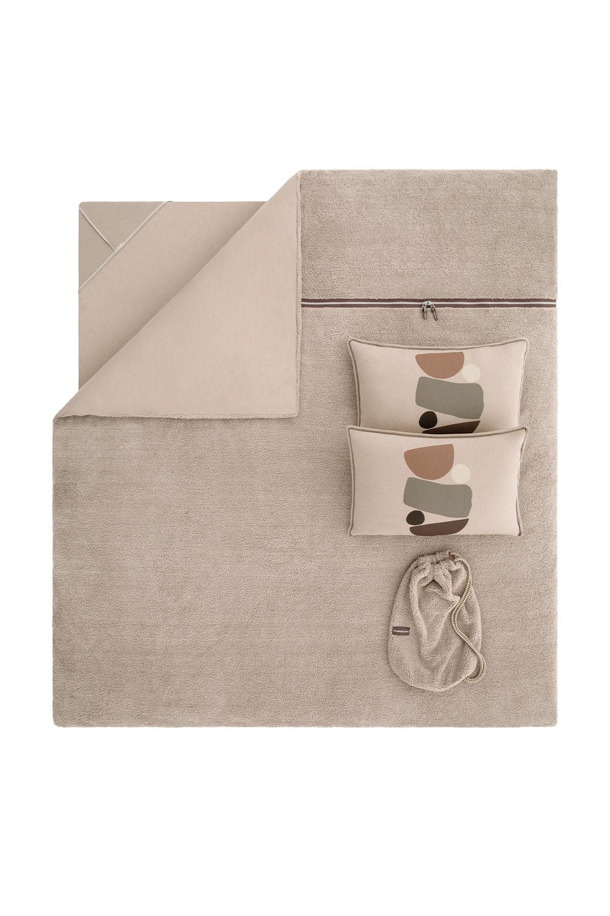 Yataş Coverme Stone Double Blanket Duvet Set - Beige 5