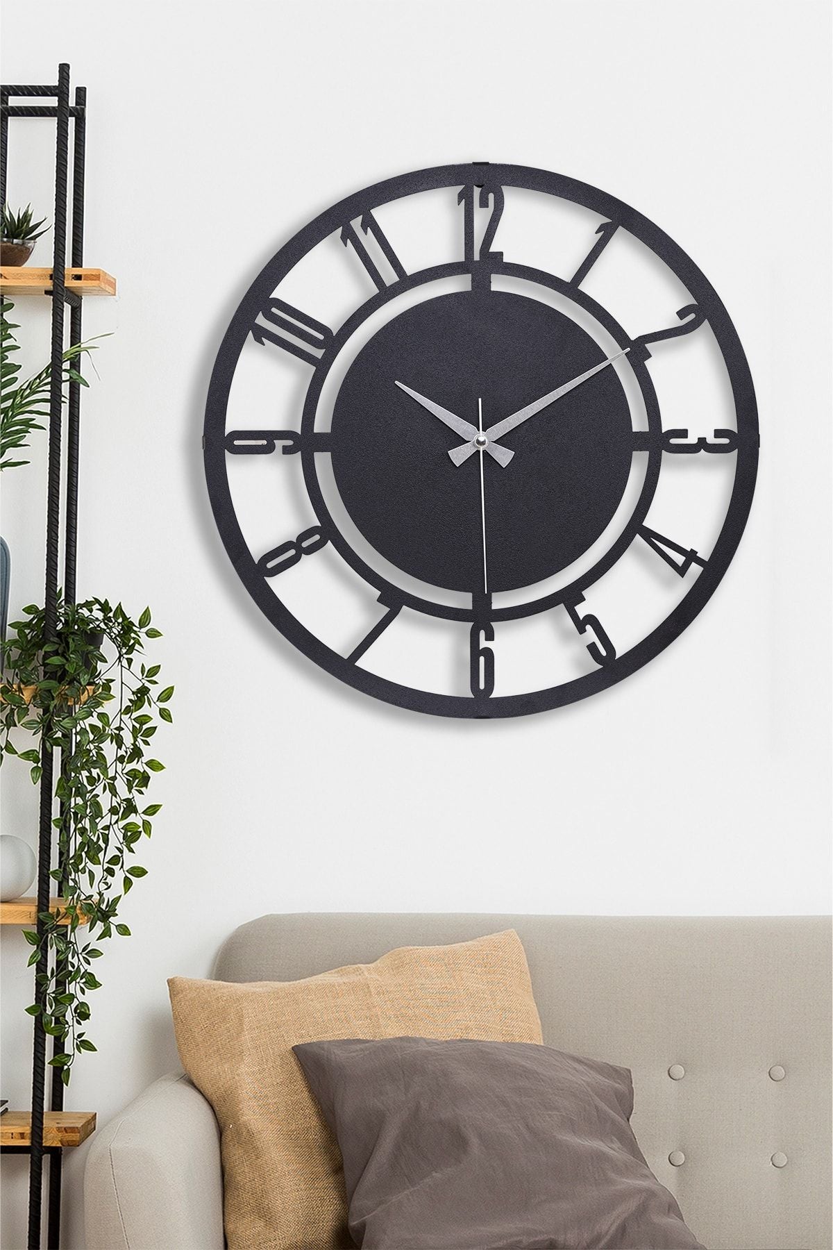 EMORES 41 Cm Metal Material Silent Mechanism Decorative Wall Clock 1