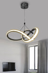 RSCOLLECTIONS 3 Color Remote-Controlled Black LED Chandelier Kardelen LED Chandelier 3