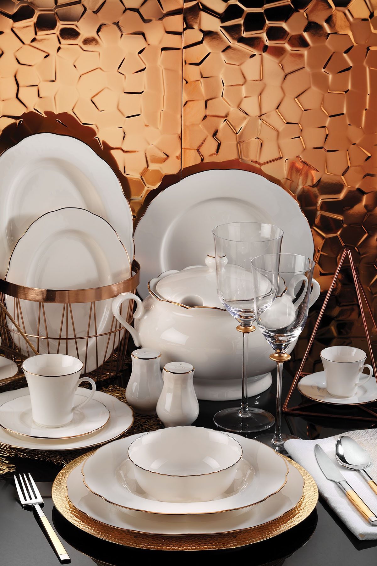 Kütahya Porselen Bone Olympos 54 Piece 12 Person Dinner Set 2