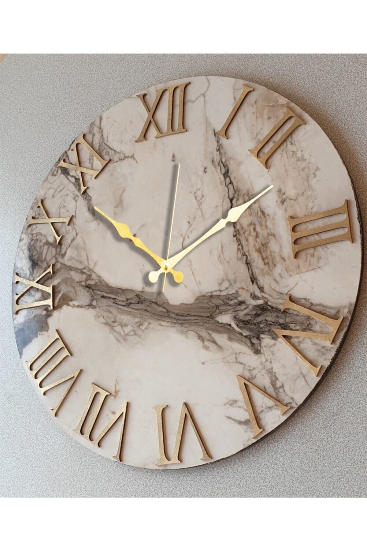 Markakanvas Marble Patterned Wall Clock 50x50 Cm 1