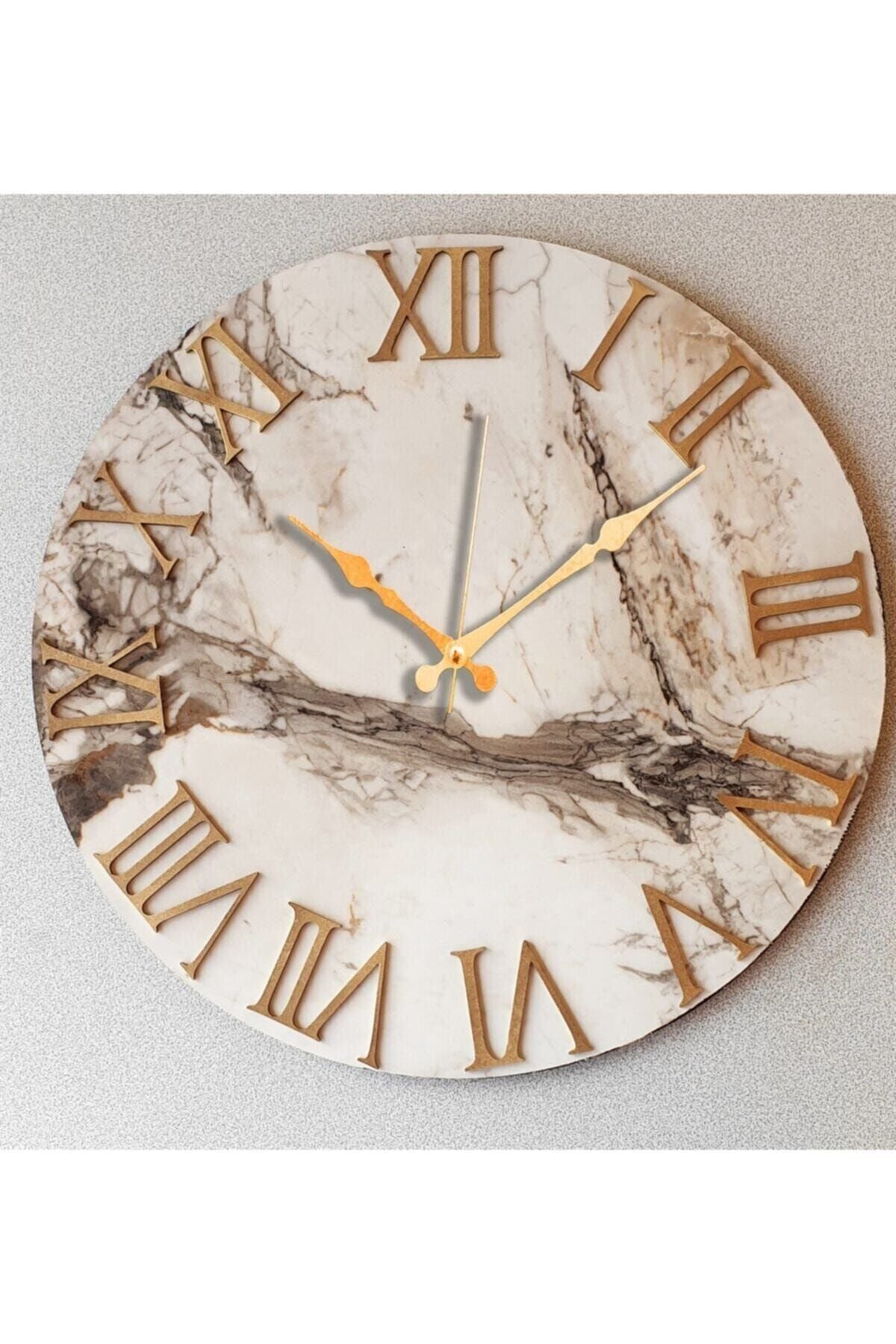 Markakanvas Marble Patterned Wall Clock 50x50 Cm 2