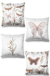 Pilloveland Double-Sided Printed Butterfly Patterned 4-Piece Suede Cushion Cover 1