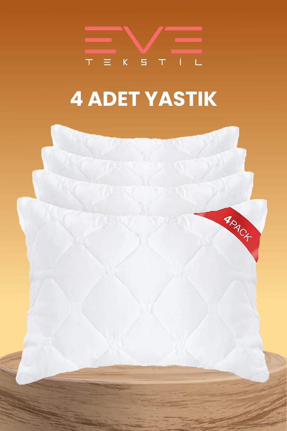 Eve Tekstil 4 Pieces Diamond Plus Quilted Pillow 50*70 cm 800 gr 1